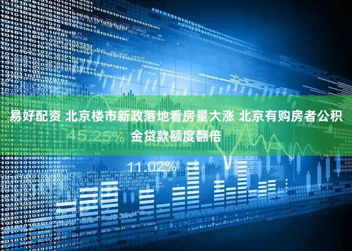 易好配资 北京楼市新政落地看房量大涨 北京有购房者公积金贷款额度翻倍